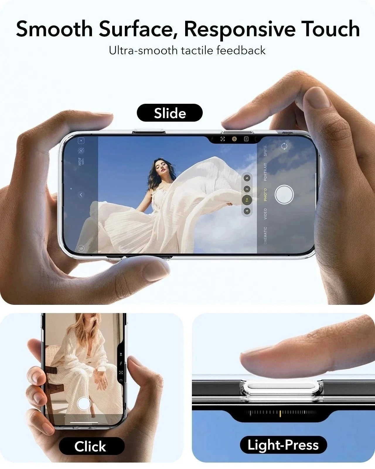 iPhone 16 Pro Max Classic Hybrid Magnetic Case (Camera Control, Stash Stand) & Privacy Screen Protector Bundle - Clear Grey - Image 4