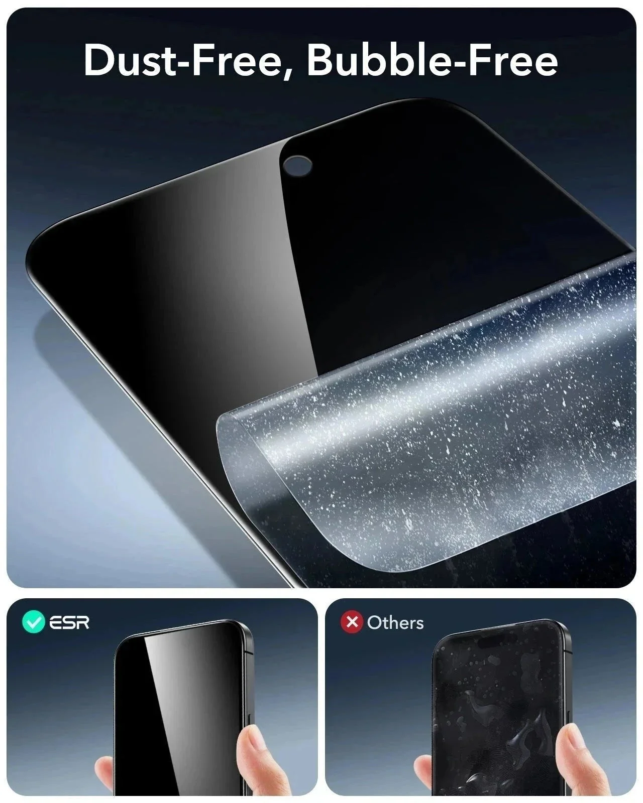 iPhone 16 Pro Max Classic Hybrid Magnetic Case (Camera Control, Stash Stand) & Privacy Screen Protector Bundle - Frosted Black - Image 13