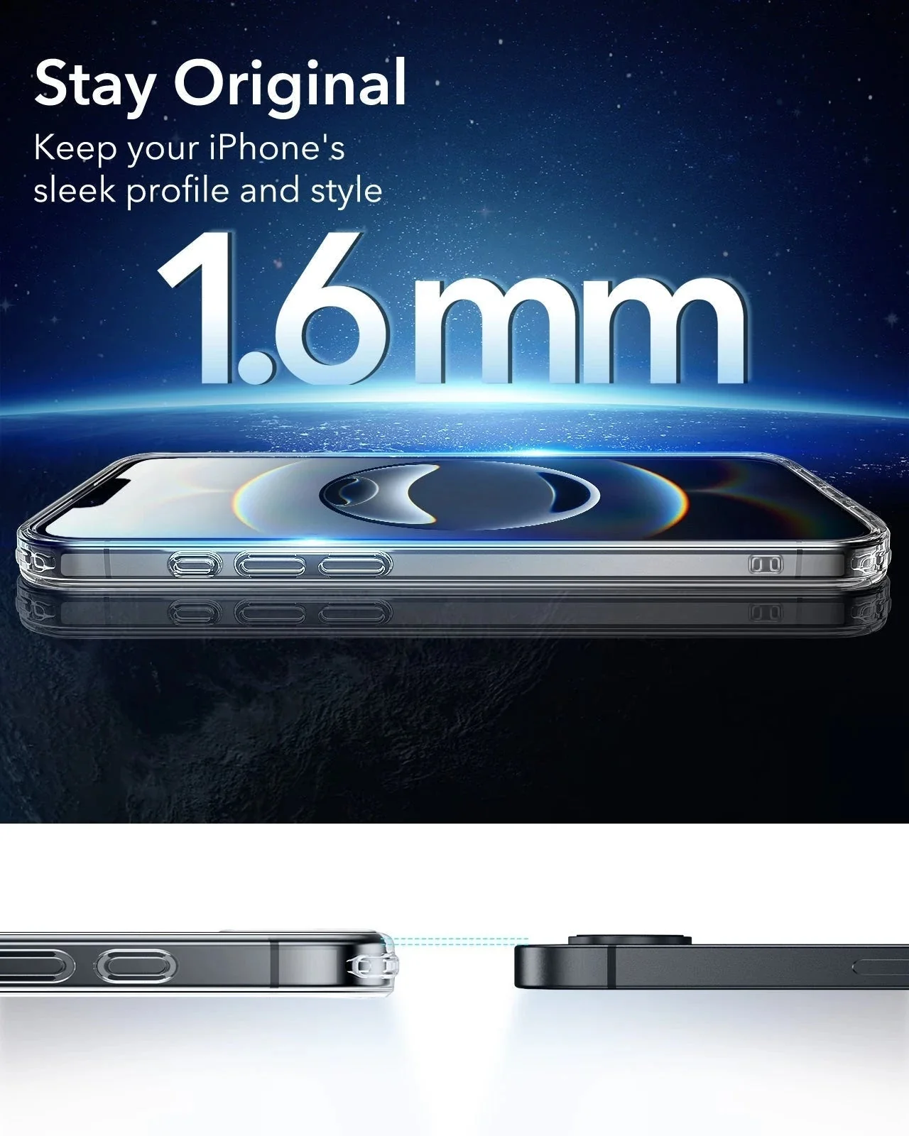 iPhone 16e HaloLock Classic Hybrid Case Privacy Protection Bundle - Clear - Image 9
