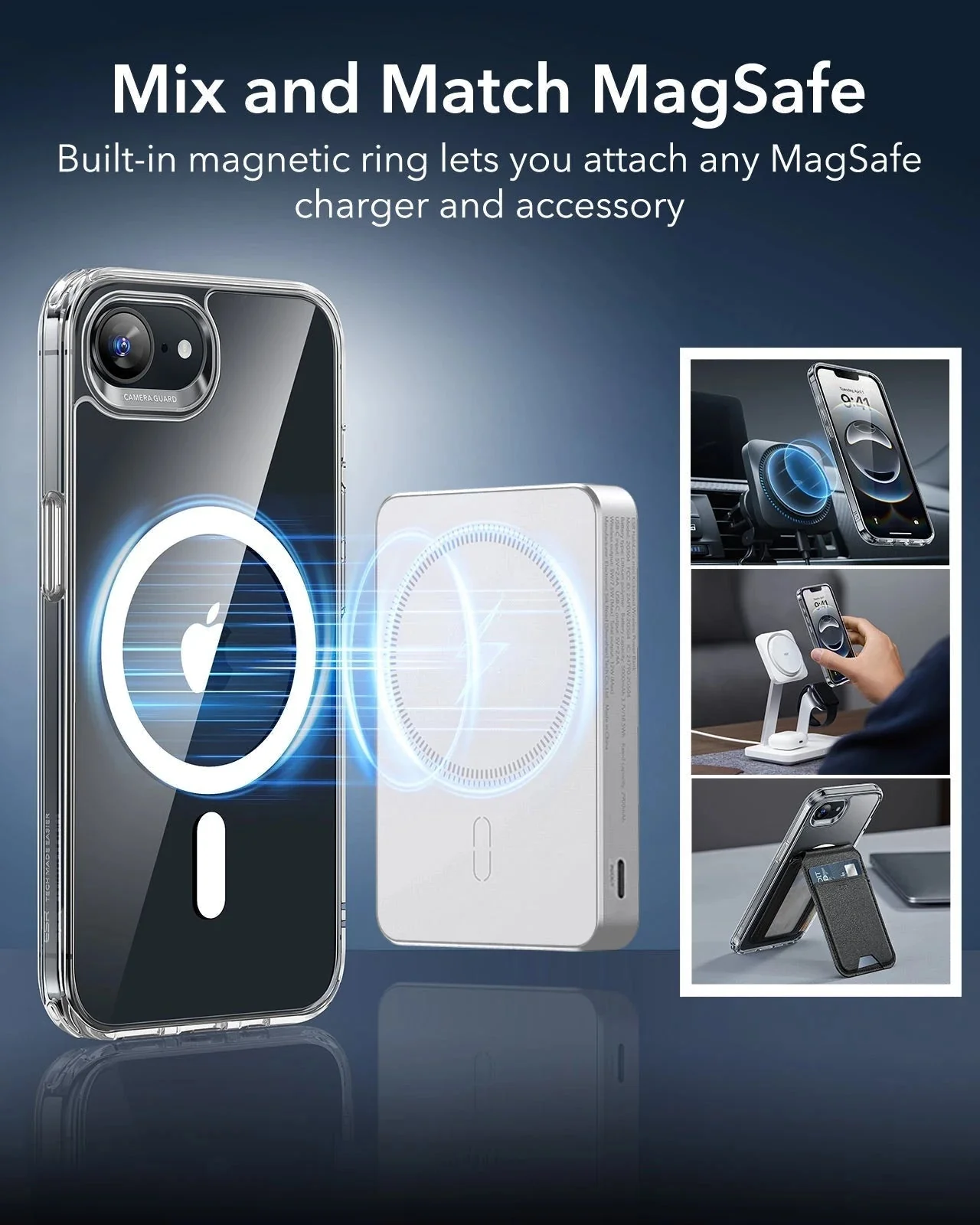 iPhone 16e HaloLock Classic Hybrid Case Protection Bundle - Frosted Black - Image 6