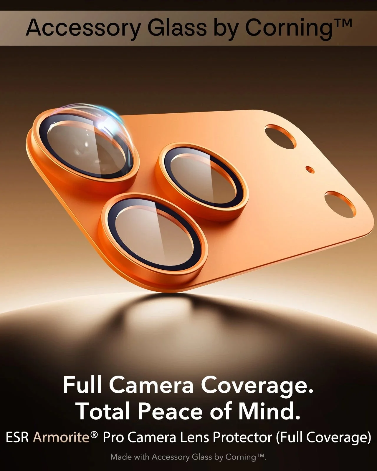 iPhone 17 Pro Bundle Armorite® Pro Privacy Screen Protector and Camera Lens Protector (Full Coverage) - Orange - Image 12