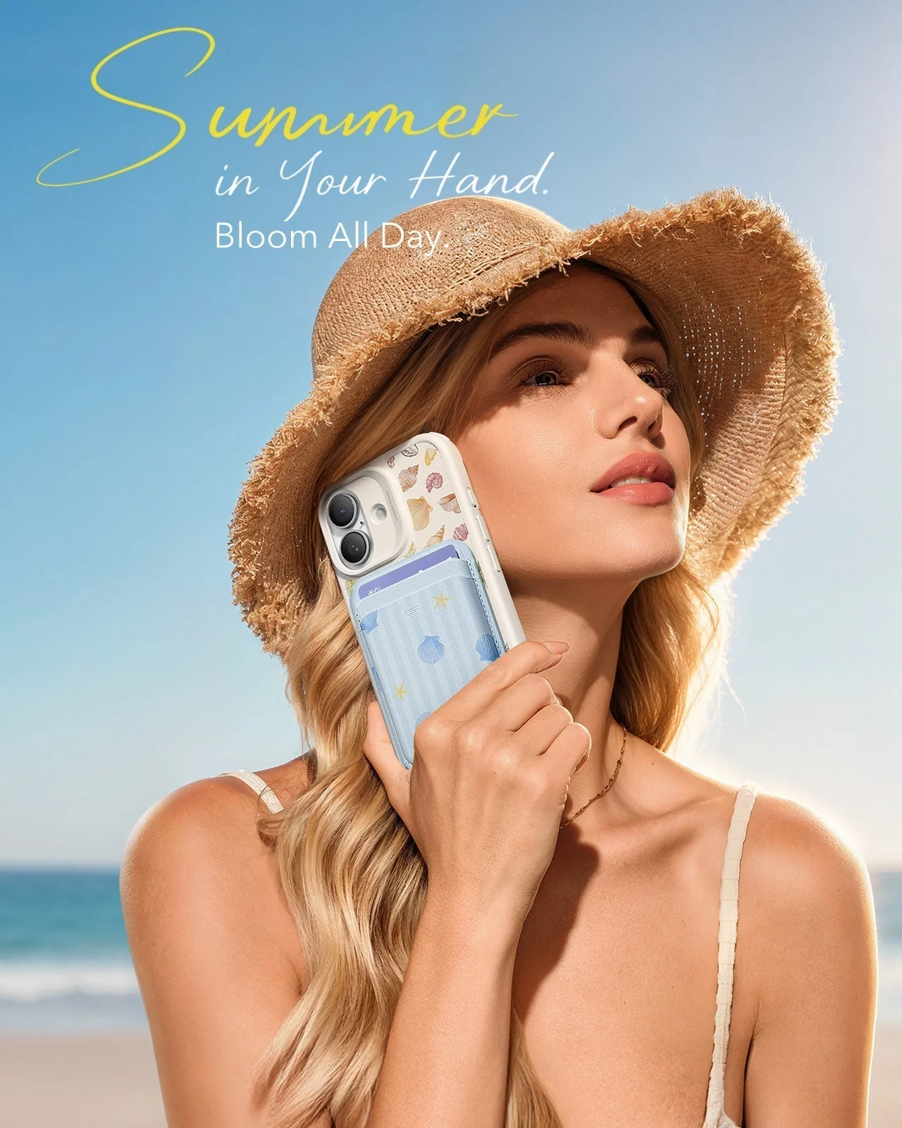 iPhone 17 Pro Bundle Classic Hybrid Magnetic Case (Camera Control, Stash Stand) & Classic Magnetic Wallet - Coastal Summer - Image 3
