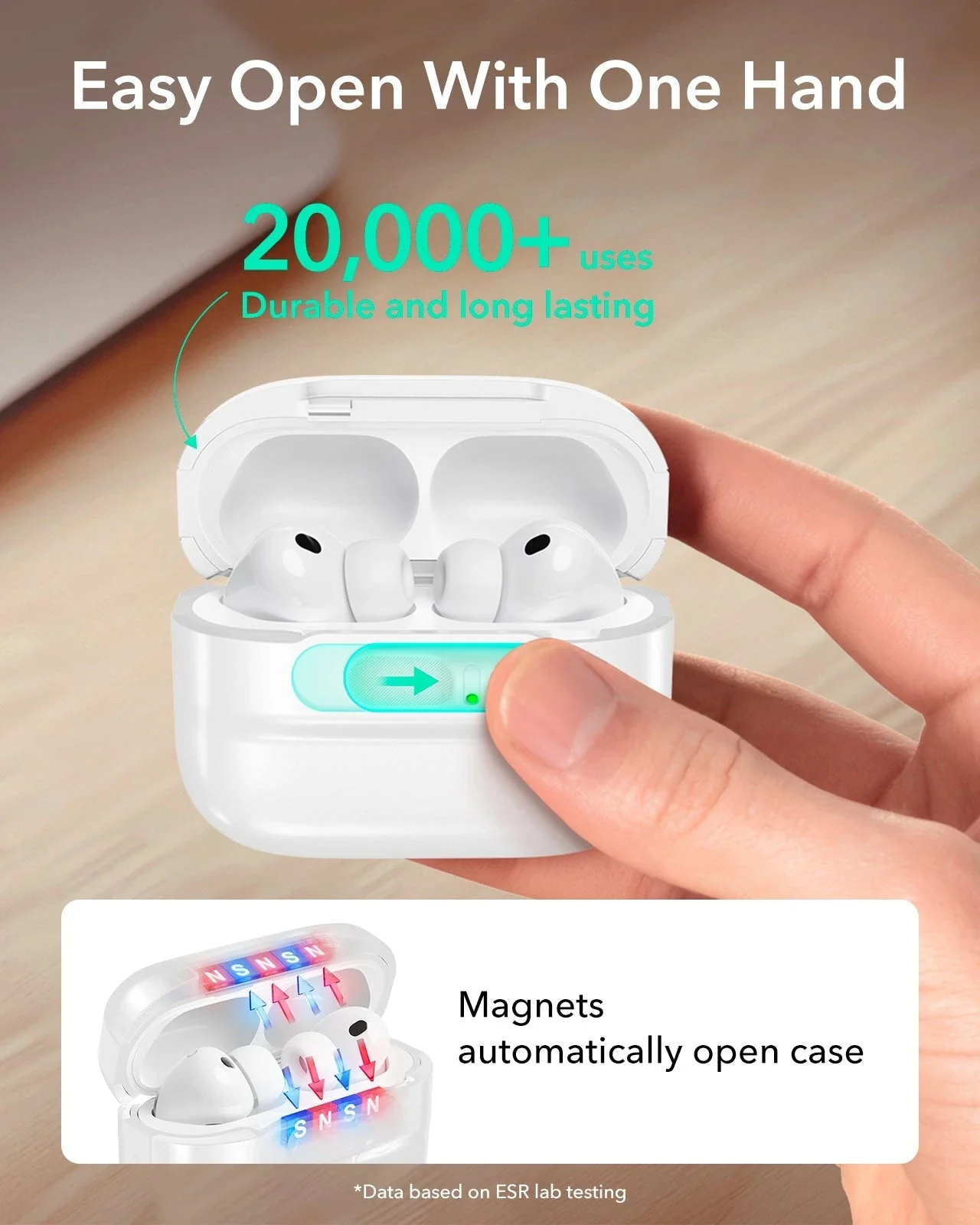 AirPods Pro 3 Dual Style Security Lock Bundle - Titanium & White - Image 16