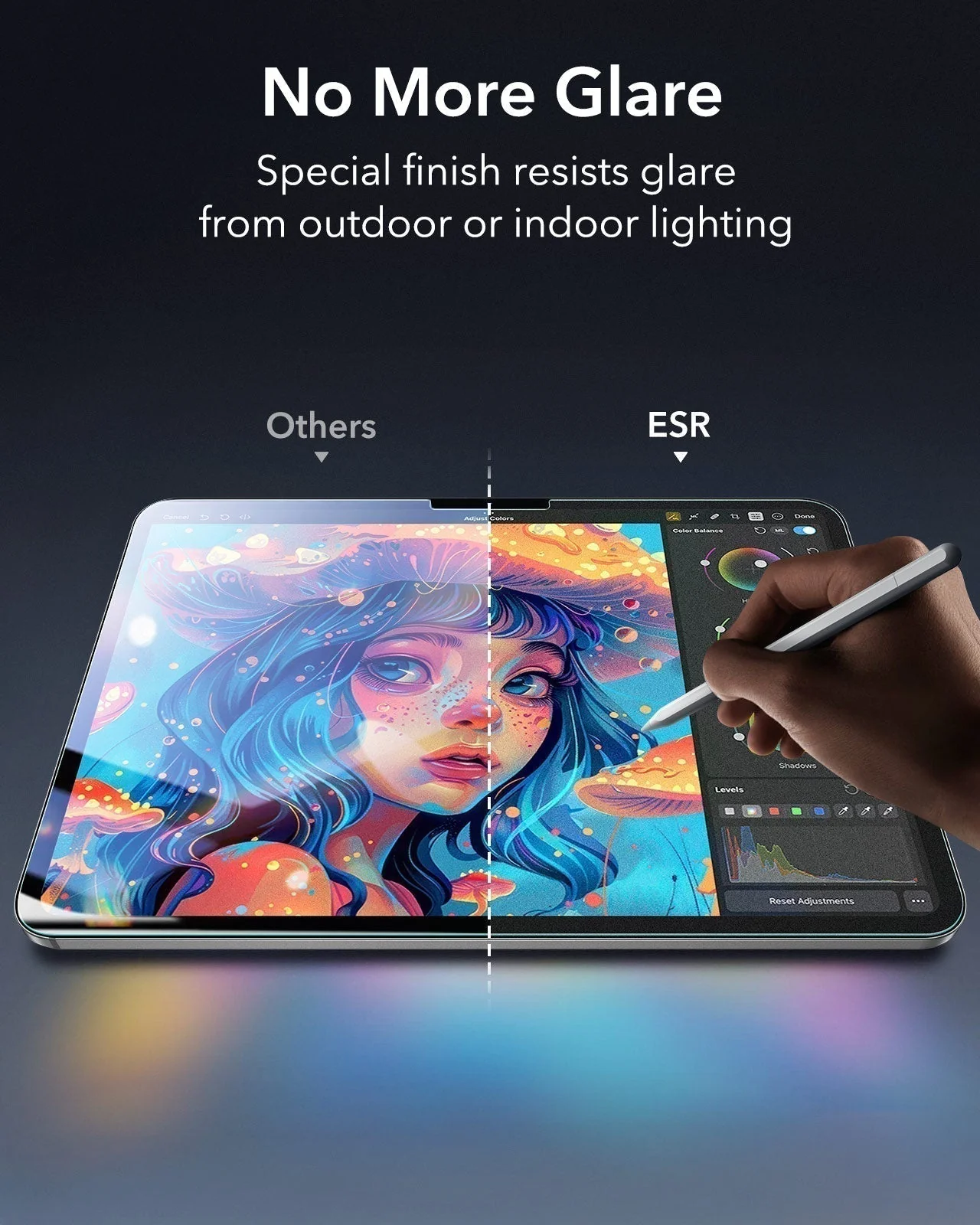iPad Pro 11" (2025) Bundle Shift Magnetic Case & Armorite® Paper-Feel Protection - Navy Blue - Image 14