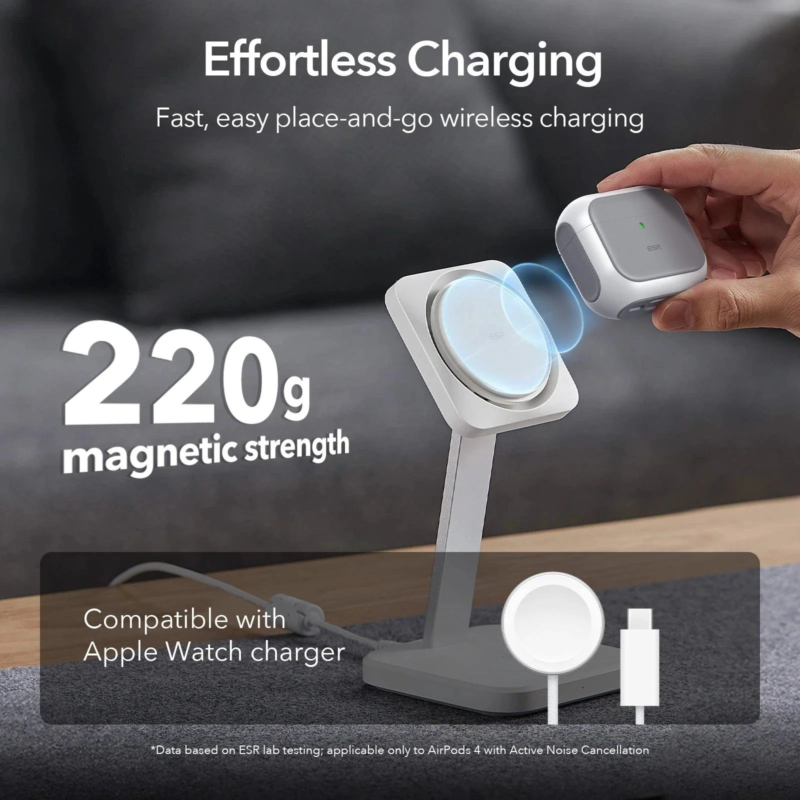 Orbit Hybrid Snap-and-Charge Bundle for AirPods 4 - Titanium - Image 5