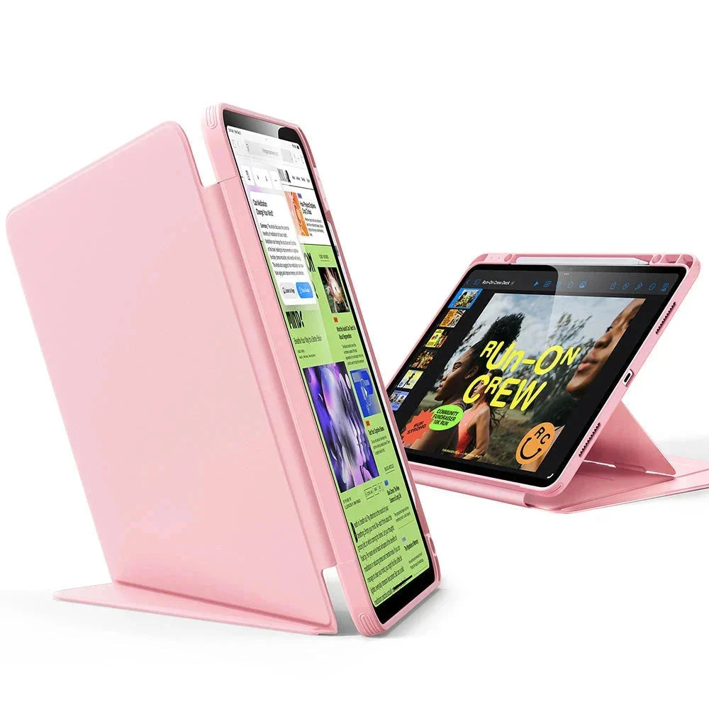 iPad Air 13" (M2) 2024 Bundle Flip Magnetic Case with Geo Digital Pencil - Pink - Image 3