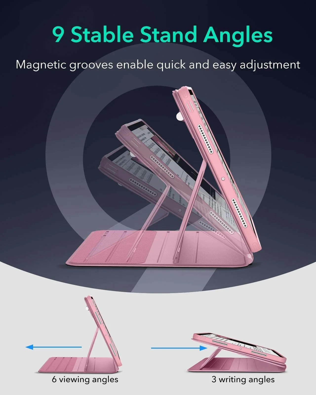 iPad Pro 11" (2025) Bundle Shift Magnetic Case & ArmoriteĀ® Protection - Pink - Image 7