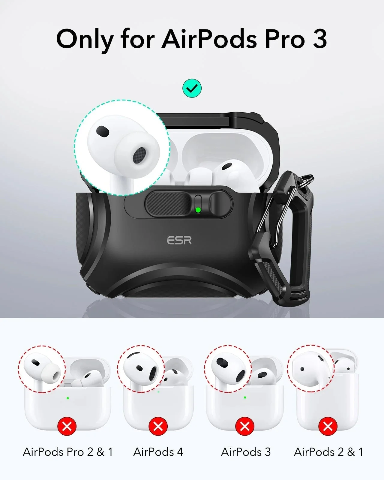25W CryoBoost Foldable 3-in-1 Magnetic Charger and AirPods Pro 3 Cyber FlickLock Case Bundle– US Plug-Black&Purple - Image 10