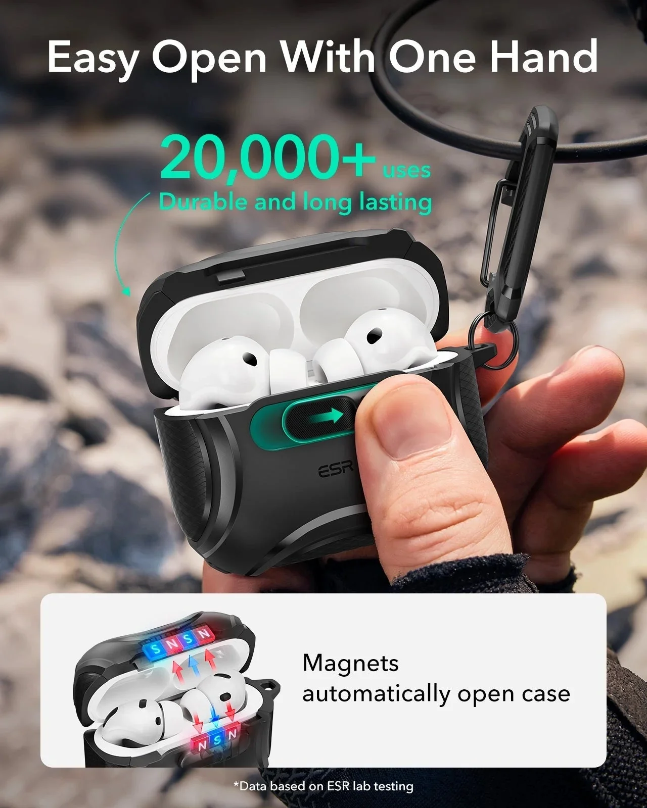 25W CryoBoost Foldable 3-in-1 Magnetic Charger and AirPods Pro 3 Cyber FlickLock Case Bundle– US Plug-Black&Purple - Image 12