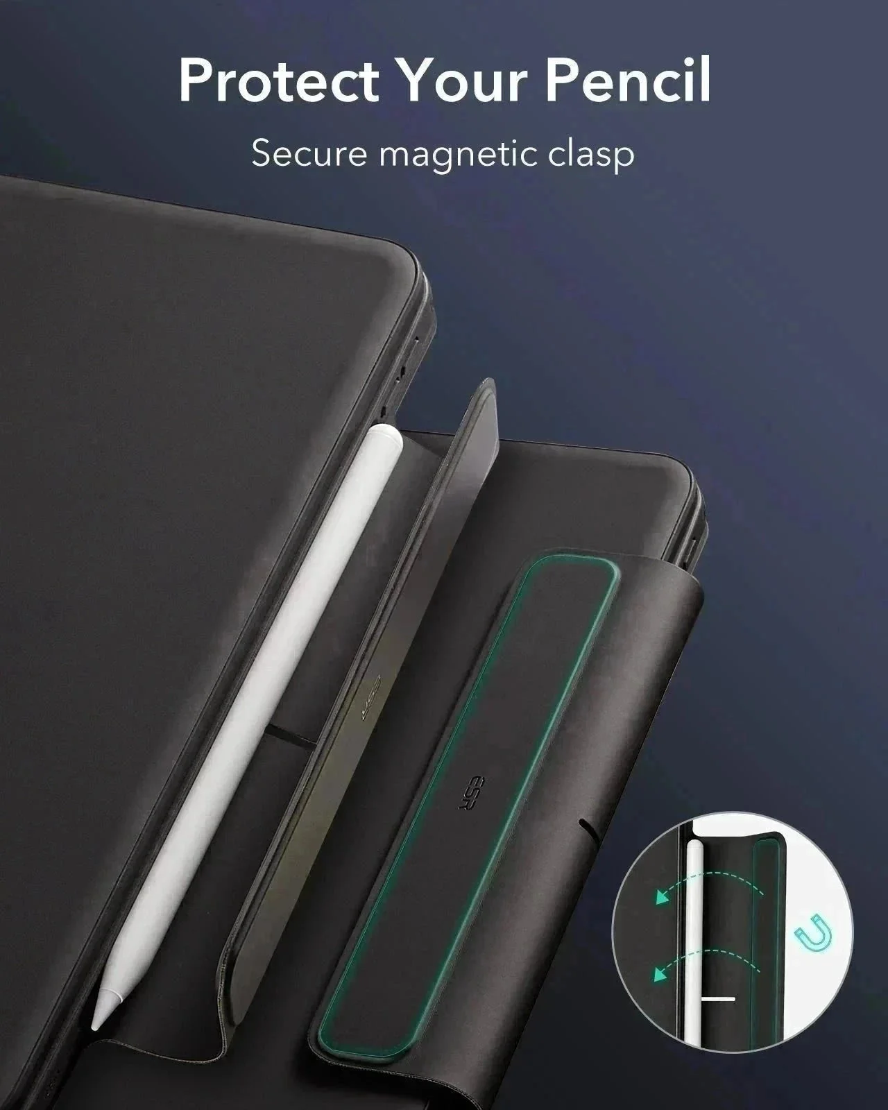 iPad Pro 13ʺ (2025) Rebound Magnetic Keyboard Case 360 Pencil Bundle - UK Layout-Black - Image 8