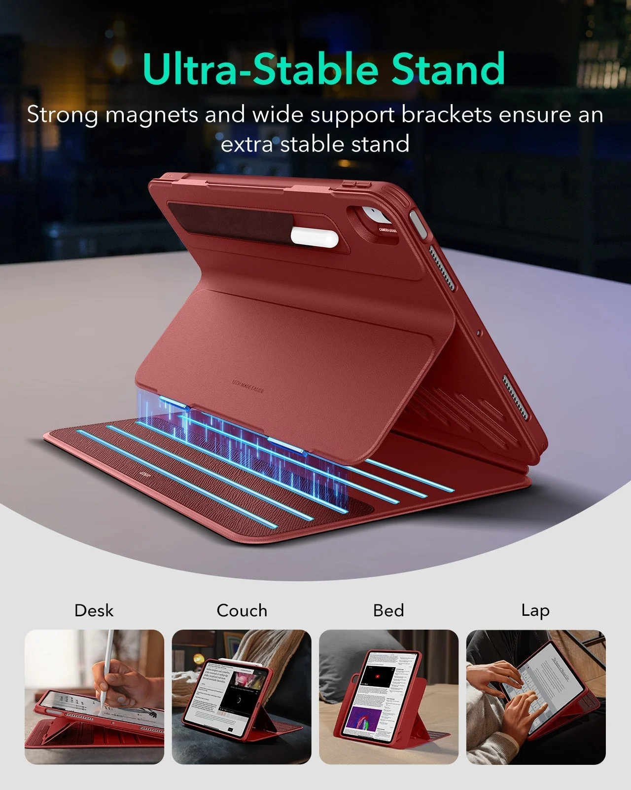 iPad Air 11" (M4) 2026 Shift Magnetic Case - Red - Image 4