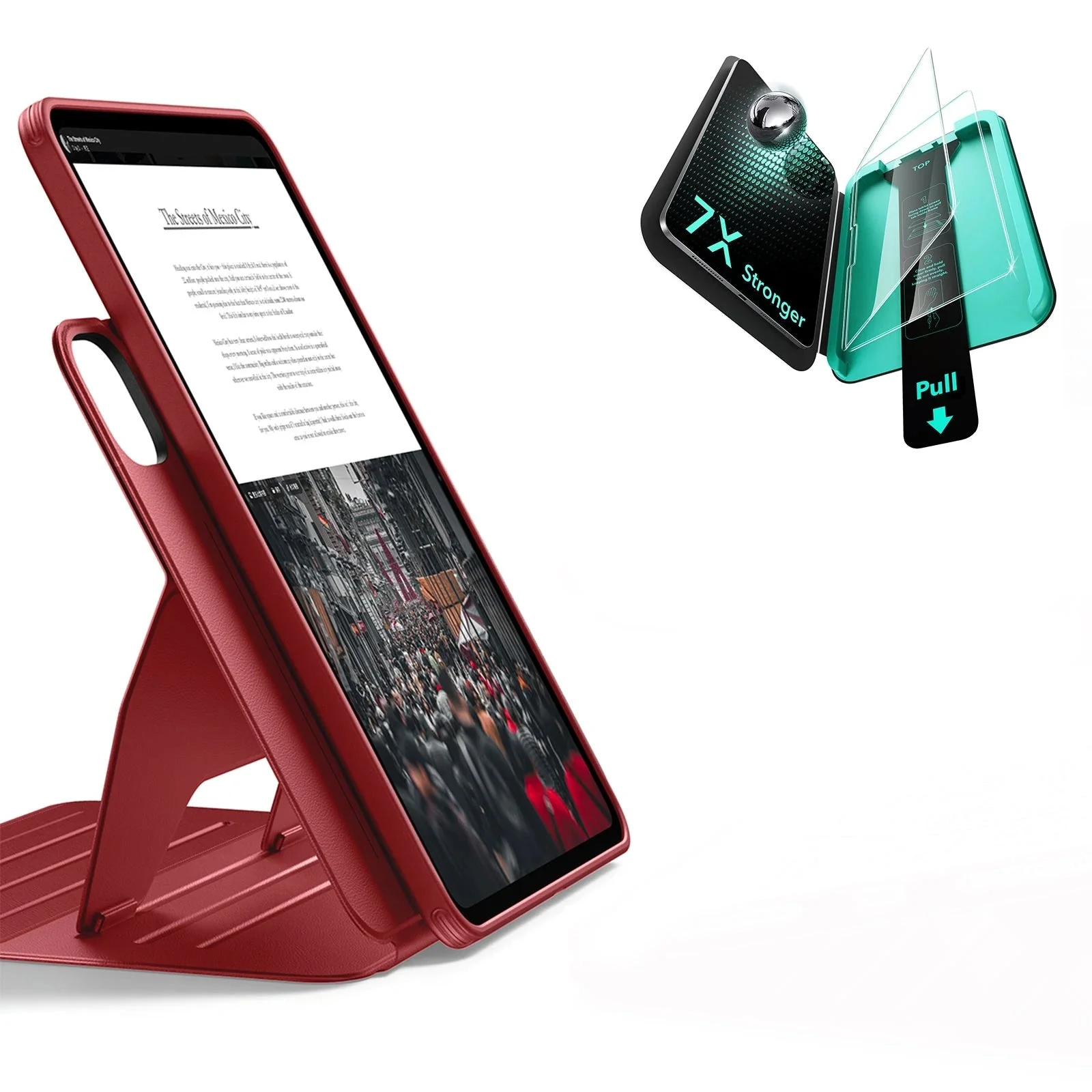 iPad Pro 13" (2025) Bundle Shift Magnetic Case & Armorite® Protection - Red