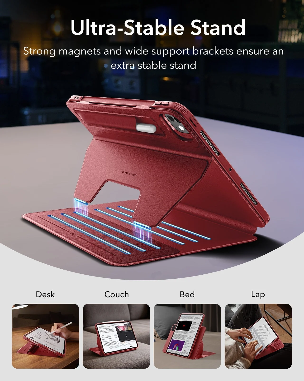 iPad Pro 13" (2025) Bundle Shift Magnetic Case & Armorite® Protection - Red - Image 4