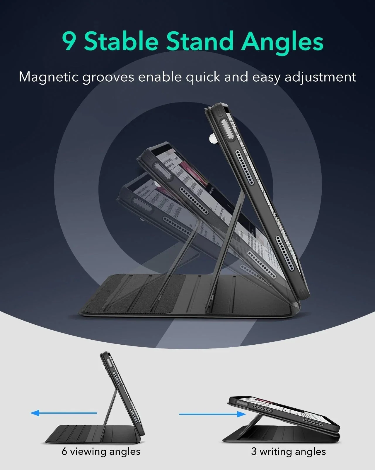 iPad Air 13" (M2) 2024 Bundle Shift Magnetic Case with Geo Digital Pencil - Black - Image 8
