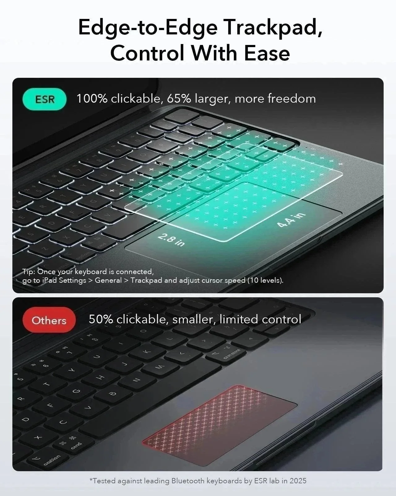 iPad Air 11" (M2) 2024 Bundle Shift Keyboard Case, Geo Digital Pencil, and Screen Protectors -UK Layout-Dark Gray - Image 6