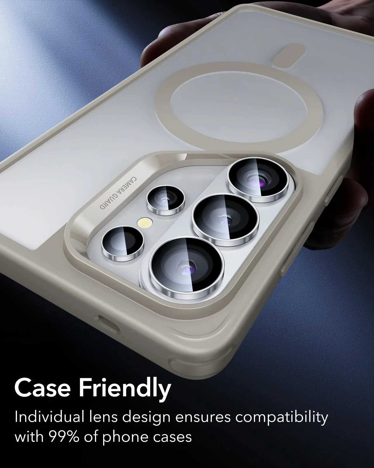 Galaxy S26 Ultra ArmoriteĀ® Camera Lens Protector - Silver - Image 8