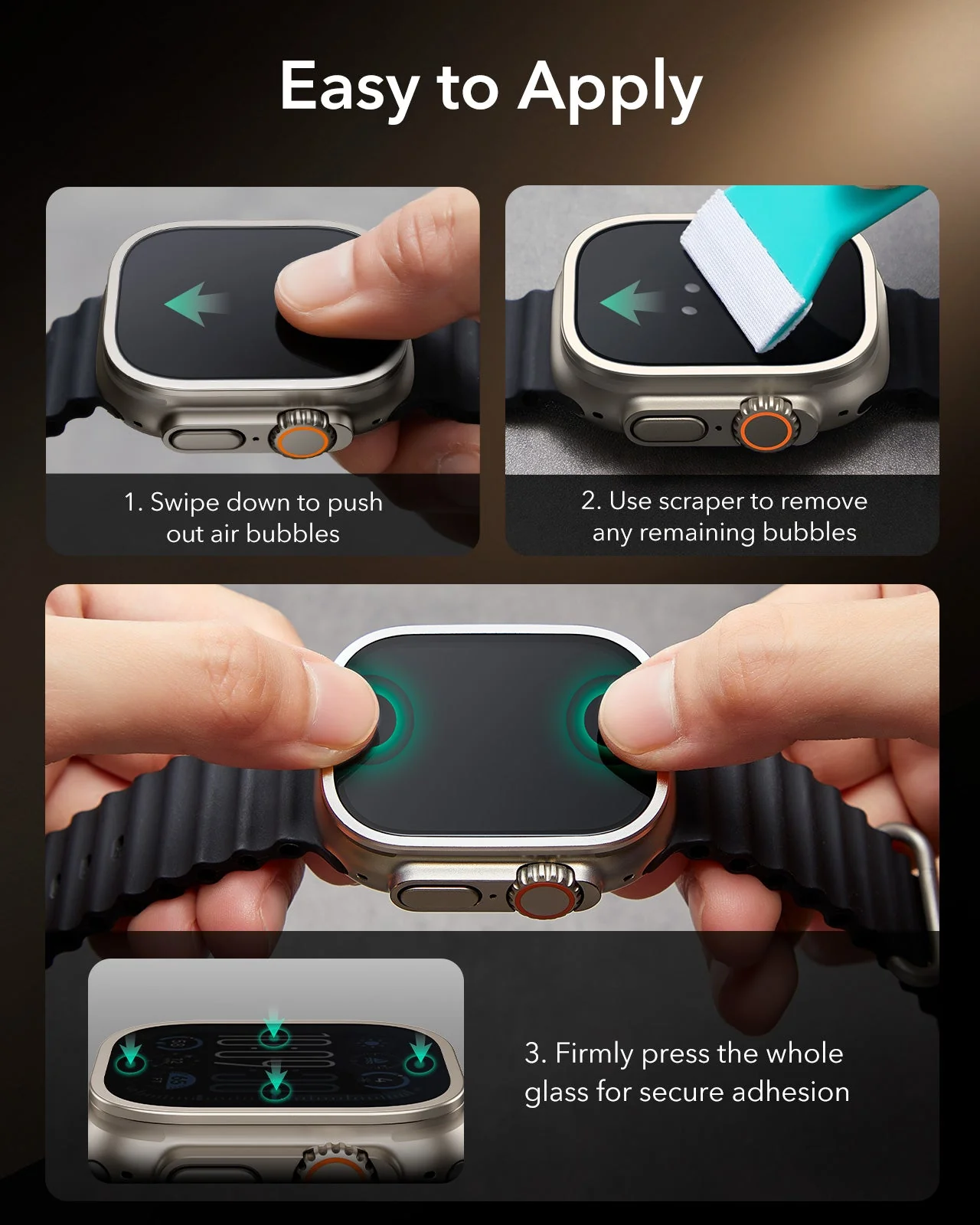 Apple Watch Ultra 3 Armorite® Pro Screen Protector (Bezel) - Titanium - Image 6