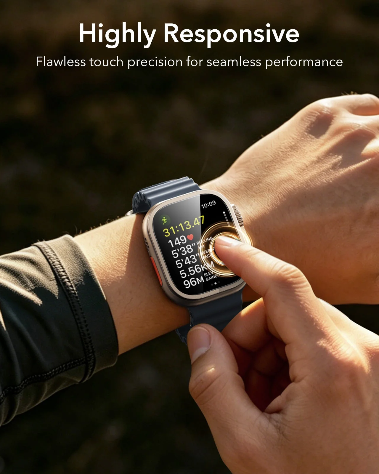 Apple Watch Ultra 3 Armorite® Pro Screen Protector (Bezel) - Titanium - Image 7