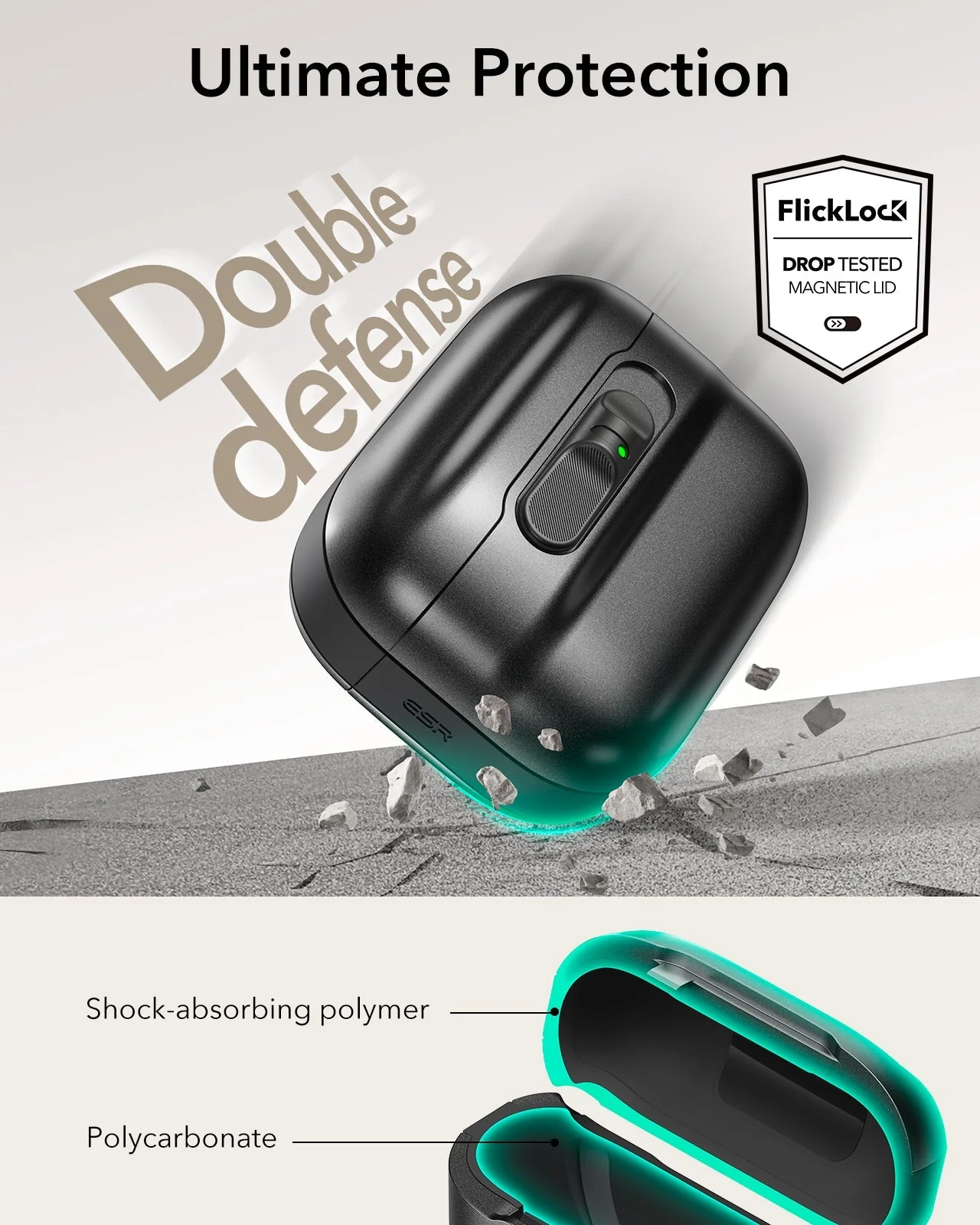 AirPods Pro 3 Dual Style Security Lock Bundle - Titanium & Black - Image 17