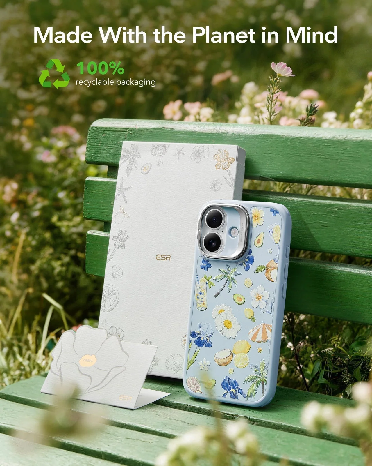 iPhone 17 Bundle Classic Hybrid Magnetic Case (Camera Control, Stash Stand) and Armorite Screen Protector - Tropical Paradise - Image 8