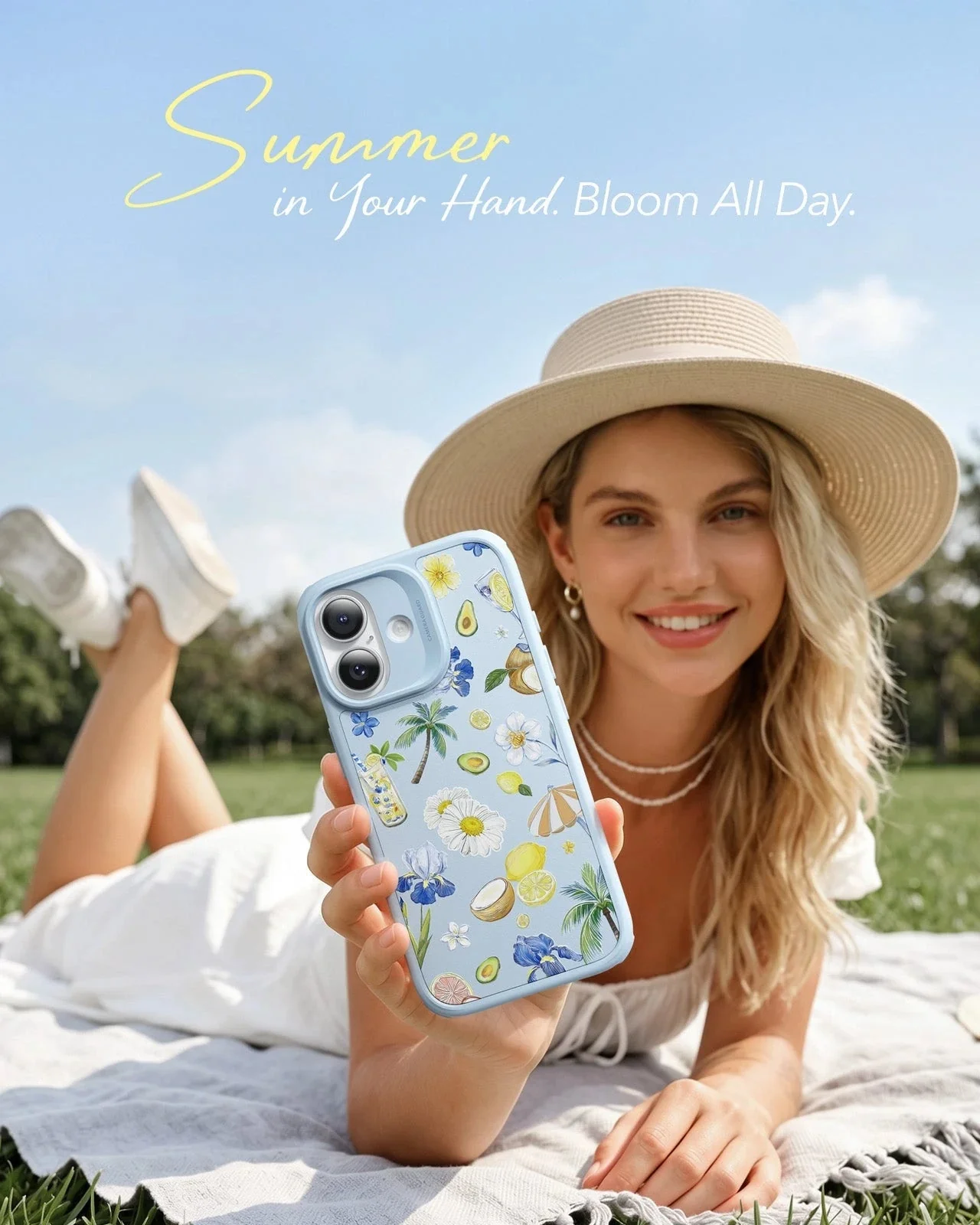 iPhone 17 Bundle Classic Hybrid Magnetic Case (Camera Control) and Armorite Screen Protector - Tropical Paradise - Image 3