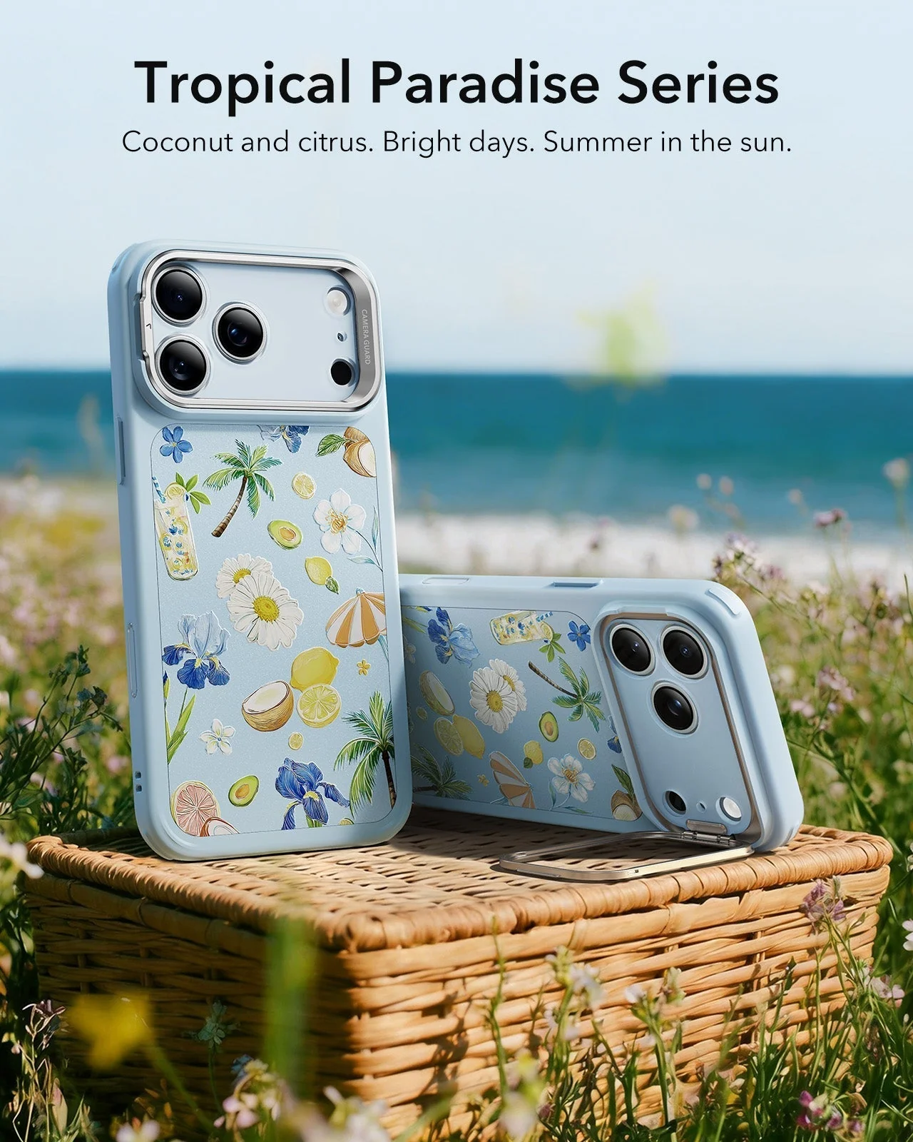iPhone 17 Pro Bundle Classic Hybrid Magnetic Case (Camera Control, Stash Stand) and Armorite Screen Protector - Tropical Paradise - Image 4